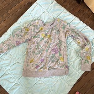 Old Navy Gray Flowered Sweatshirt